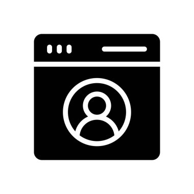 profil vektörü düz simgesi