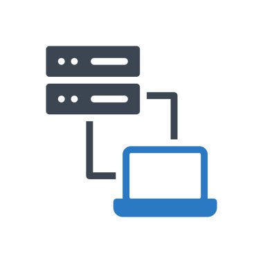 veri aktarım vektörü renk simgesi