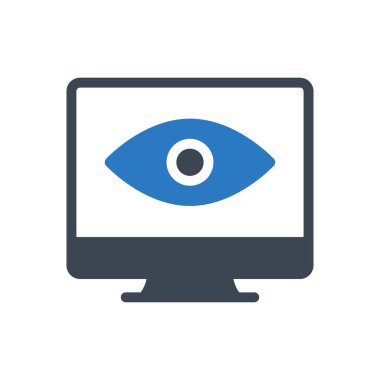 Görülen vektör renk simgesi