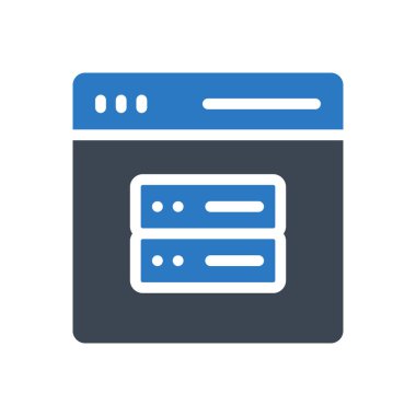 sunucu vektör renk simgesi