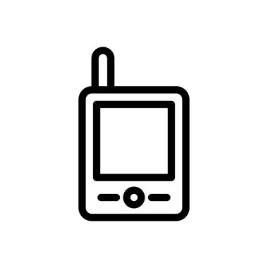 telefon vektörü düz renk simgesi