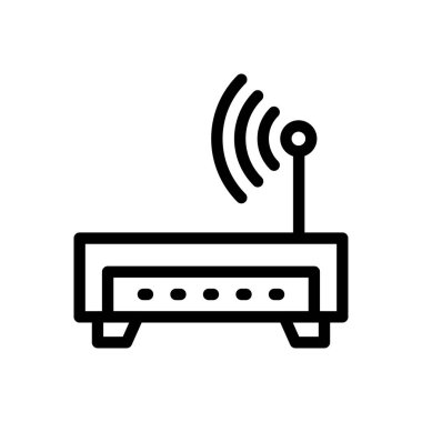 modem vektörü düz renk simgesi