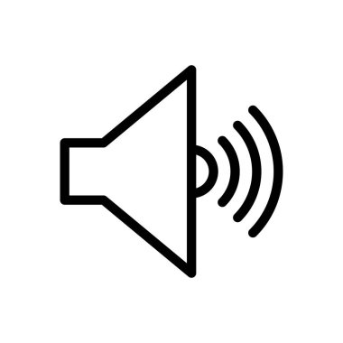 hoparlör vektörü düz renk simgesi