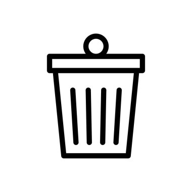 Çöp vektörü düz renk simgesi