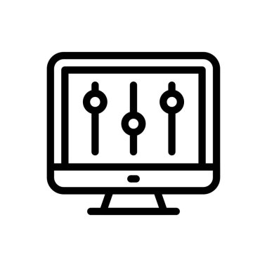 ayar vektörü düz renk simgesi