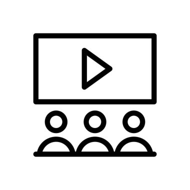 film vektörü düz renk simgesi