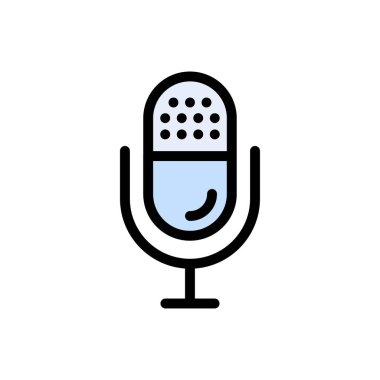 hoparlör vektörü düz renk simgesi