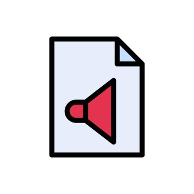 dosya vektörü düz renk simgesi