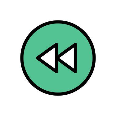 Önceki vektör düz renk simgesi