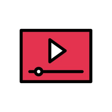 oyuncu vektörü düz renk simgesi