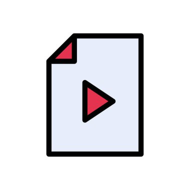 dosya vektörü düz renk simgesi