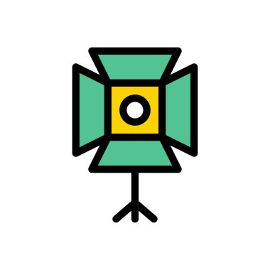 film vektörü düz renk simgesi