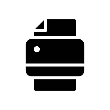 yazdırma vektörü düz simgesi