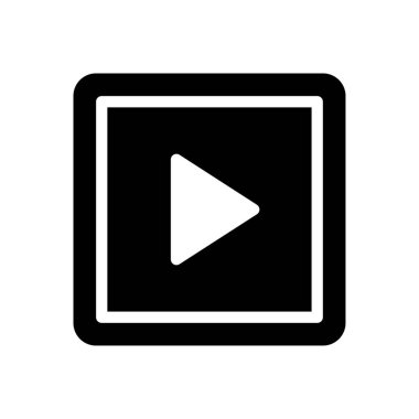 ses vektörü glyph düz simgesi