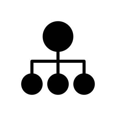 bağlantı vektörü glyph düz simgesi