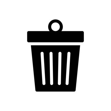Çöp vektörü düz simgesi