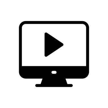 vektör glyph düz simgesini çal