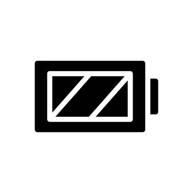 akümülatör vektör glyph düz simgesi