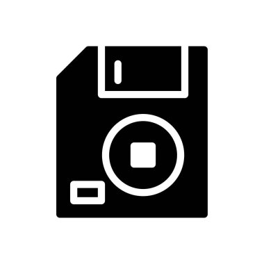 diskette vektör glifini düz simge