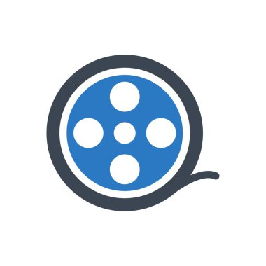 film vektörü renk simgesi