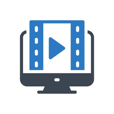 video vektör renk simgesi