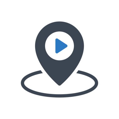 Sinema vektörü renk simgesi