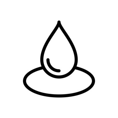 Su vektörü ince çizgi simgesi