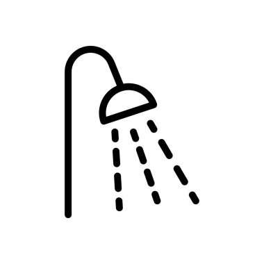 banyo vektörü ince çizgi simgesi