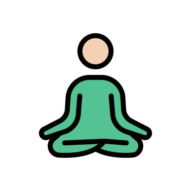 fitness vektörü düz renk simgesi