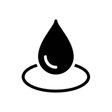 su vektörü kabartması düz simge