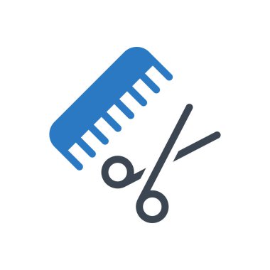 Makas vektör kabartma renk simgesi