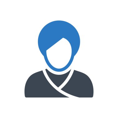 kız vektör renk simgesi