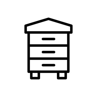 Arıcılık vektörü ince çizgi simgesi