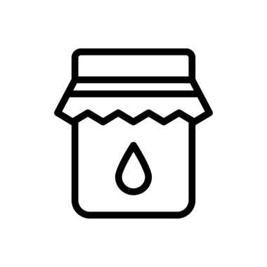 Kavanoz vektörü ince çizgi simgesi