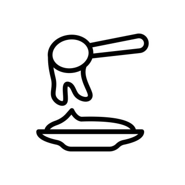 bal vektörü ince çizgi simgesi