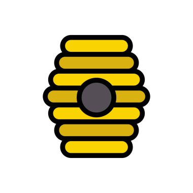 Arıcılık vektörü düz renk simgesi