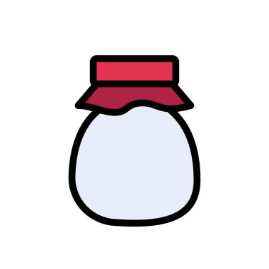 kavanoz vektörü düz renk simgesi