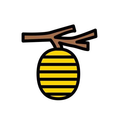 Arıcılık vektörü düz renk simgesi