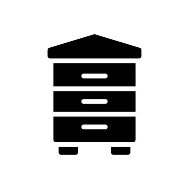 Arı vektörü glifinin düz simgesi