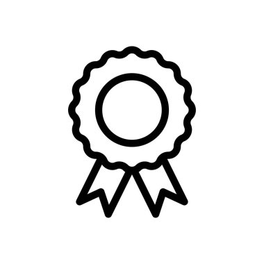 Madalya vektörü ince çizgi simgesi