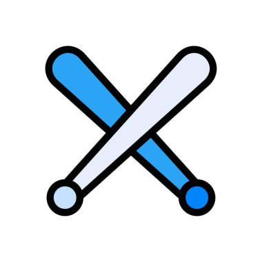 beysbol vektörü düz renk simgesi