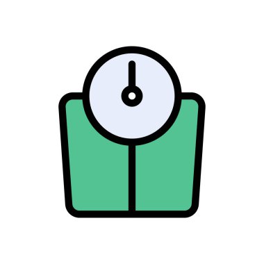 metre vektörü düz renk simgesi