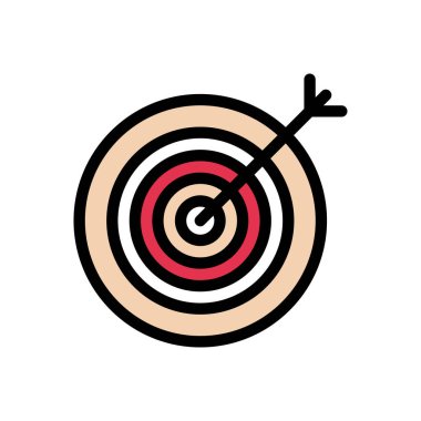 hedef vektör düz renk simgesi