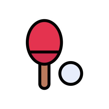 tenis vektörü düz renk simgesi