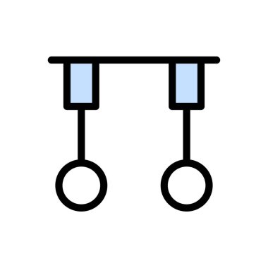 spor vektörü düz renk simgesi