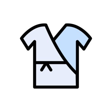 giysi vektörü düz renk simgesi