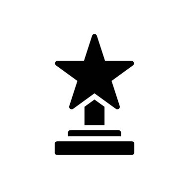 ödül vektörü glyph düz simgesi