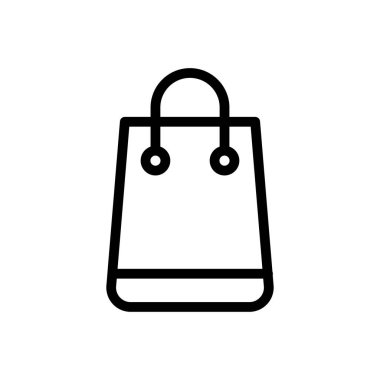 Alışveriş vektörü ince çizgi simgesi