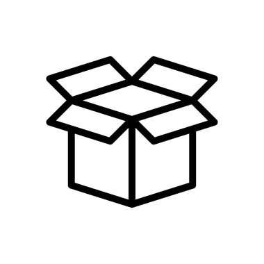 karton vektör ince çizgi simgesi