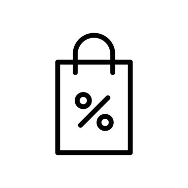 Alışveriş vektörü ince çizgi simgesi